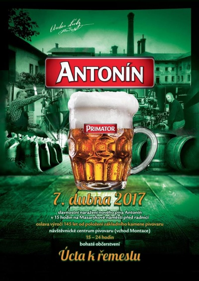 Slavnostní křest nového výčepního piva Antonín