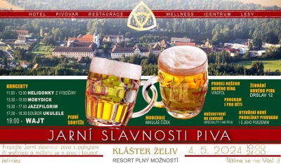 Jarní slavnosti piva v klášteře Želiv 2024